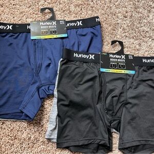 Hurley boys Boxer Briefs - Black, Blue, Gray